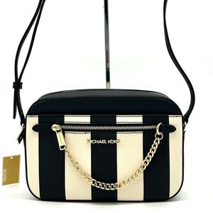Michael Kors Large EW Zip Chain Xbody Crossbody Bag Black Multi